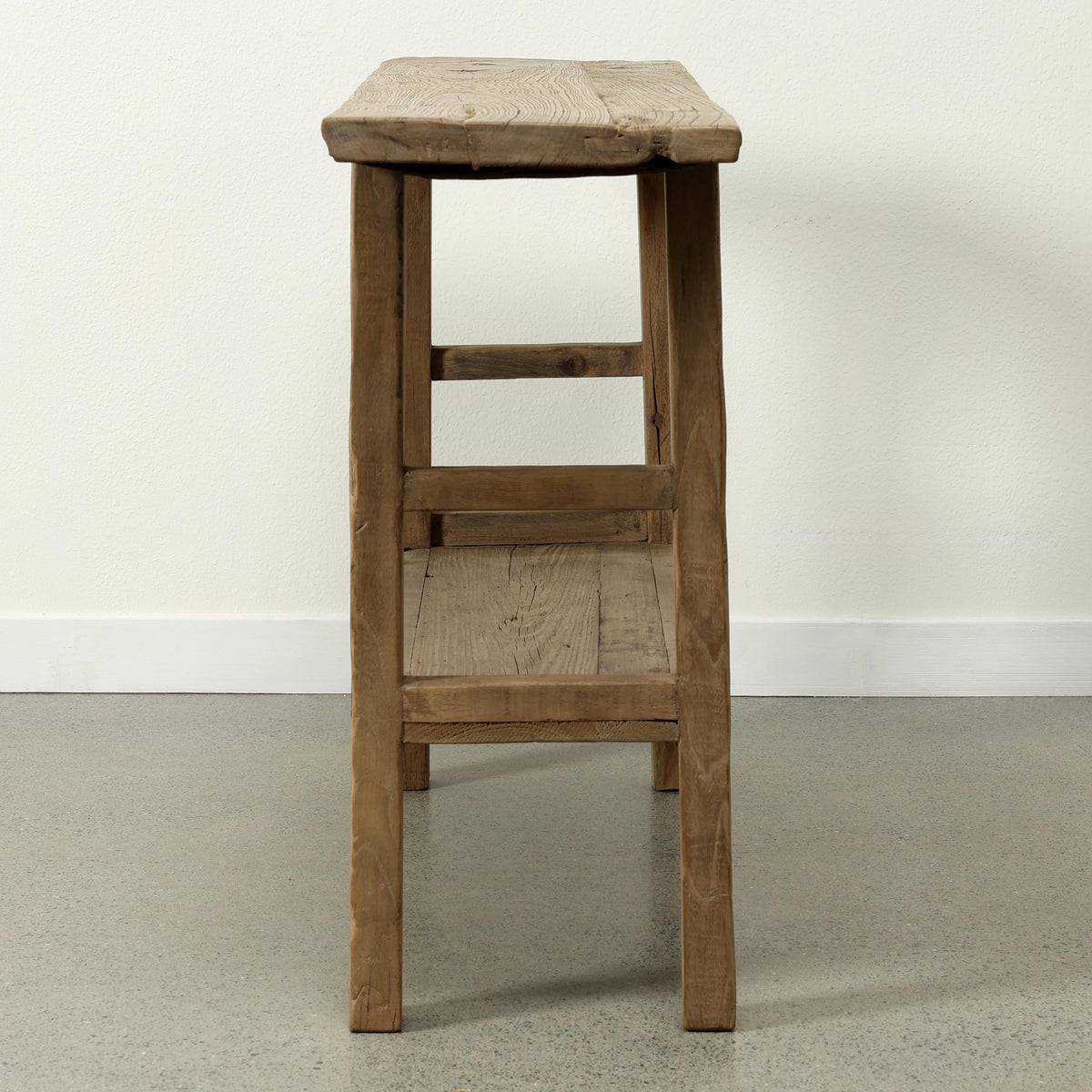 Approx. 59.8" Long 13.8"Deep Console with Shelf, Weathered Natural