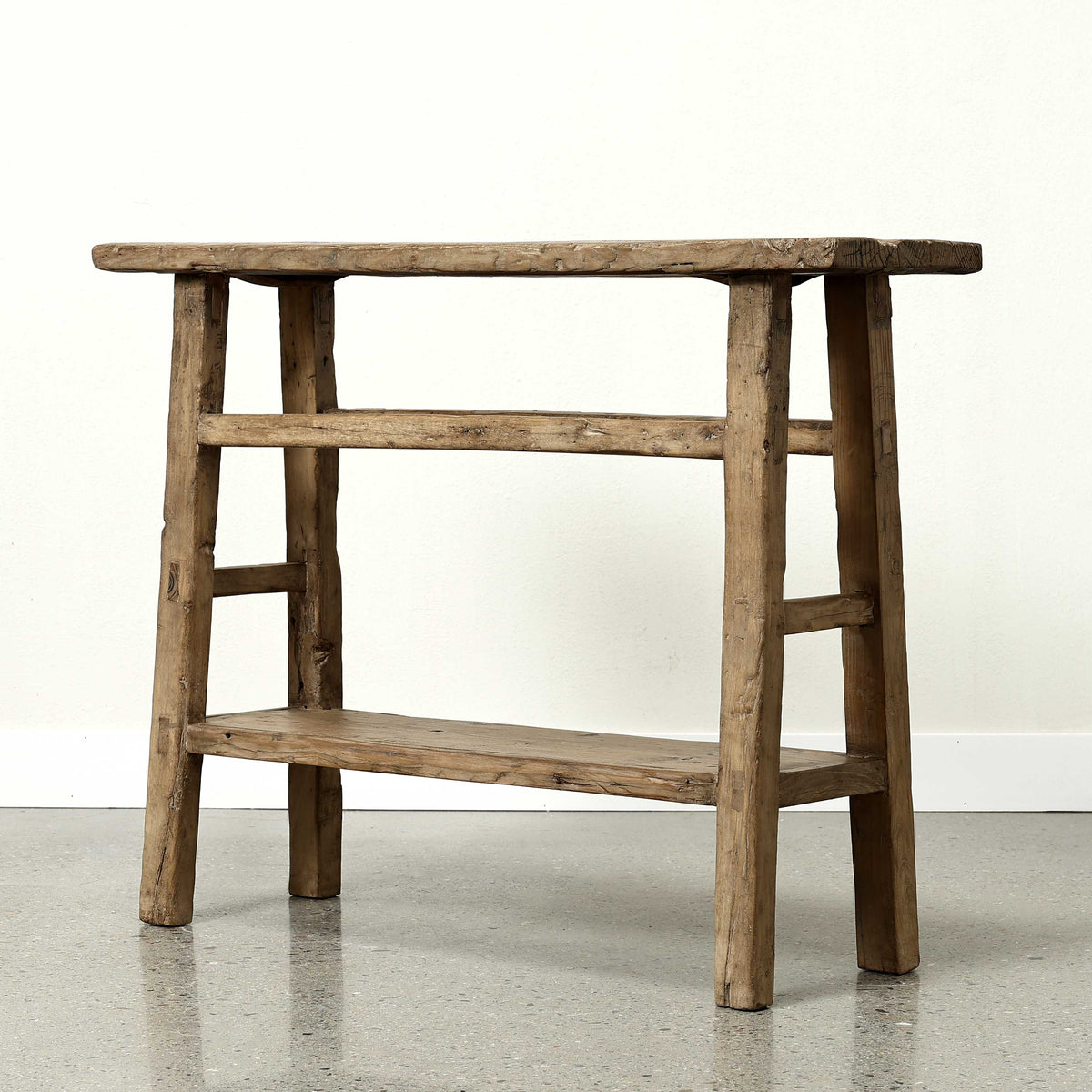 Approx. 45" Long 12"Deep Console with Shelf, Weathered Natural