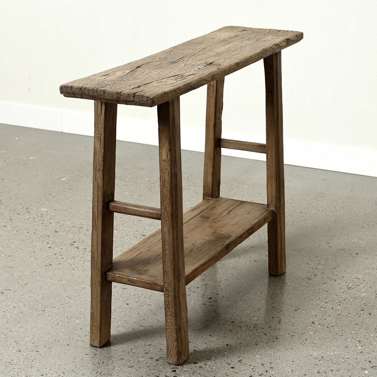 Approx. 44" Long 12"Deep Console with Shelf, Weathered Natural