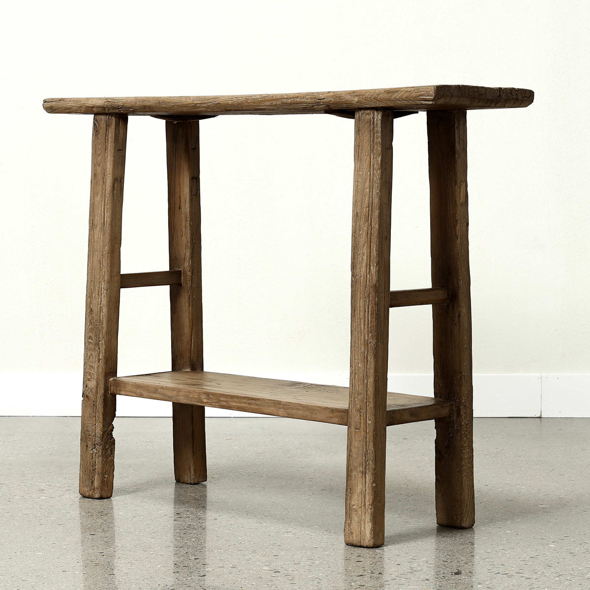 Approx. 44" Long 12"Deep Console with Shelf, Weathered Natural