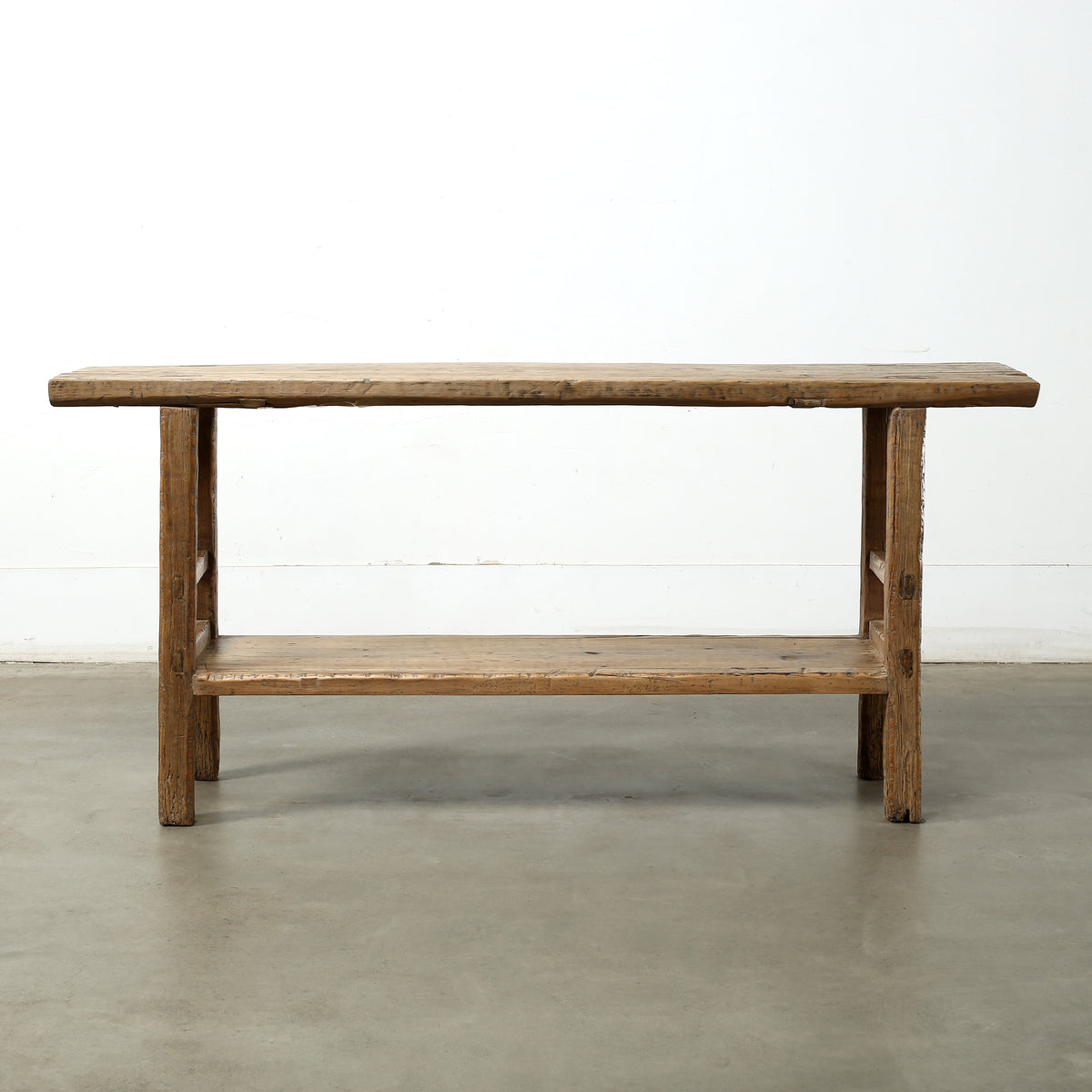Approx. 67.7 Inches Long 14.6 Inches Deep Vintage Console with Shelf Cottonwood