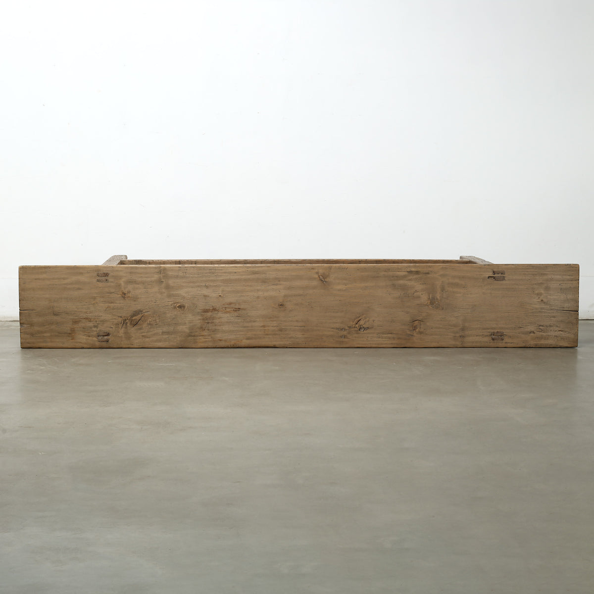 Vintage Console with Shelf Weathered Natural Pearwood 94.5x14.2x32.3H