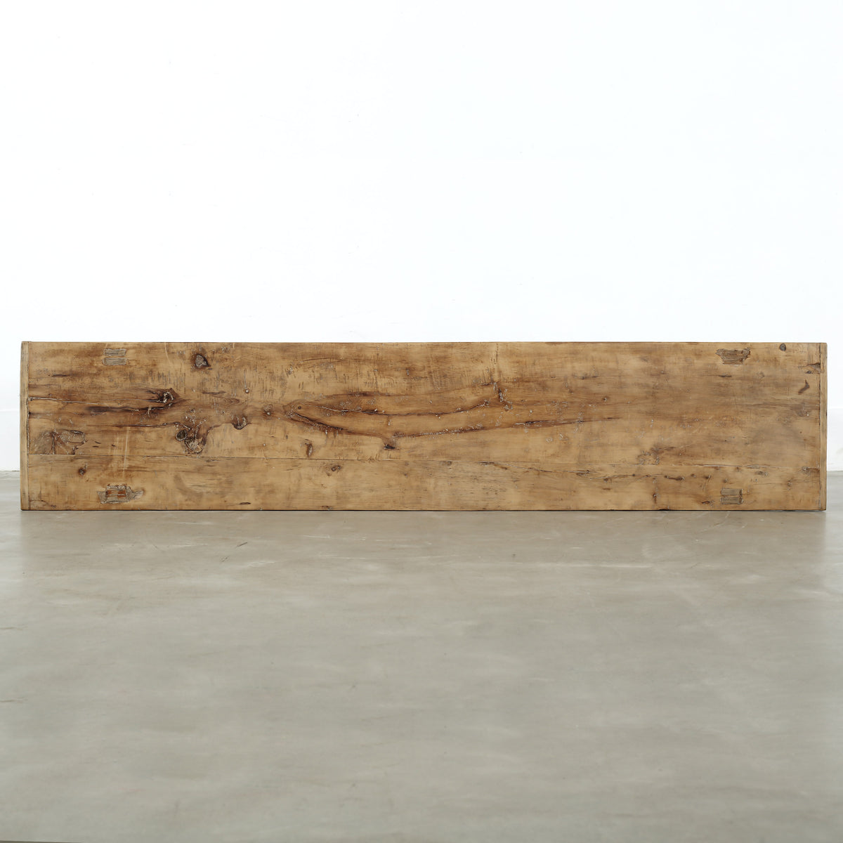 Vintage Console with Shelf Large about 7-8ft long weathered natural 89x18.5x33.8H