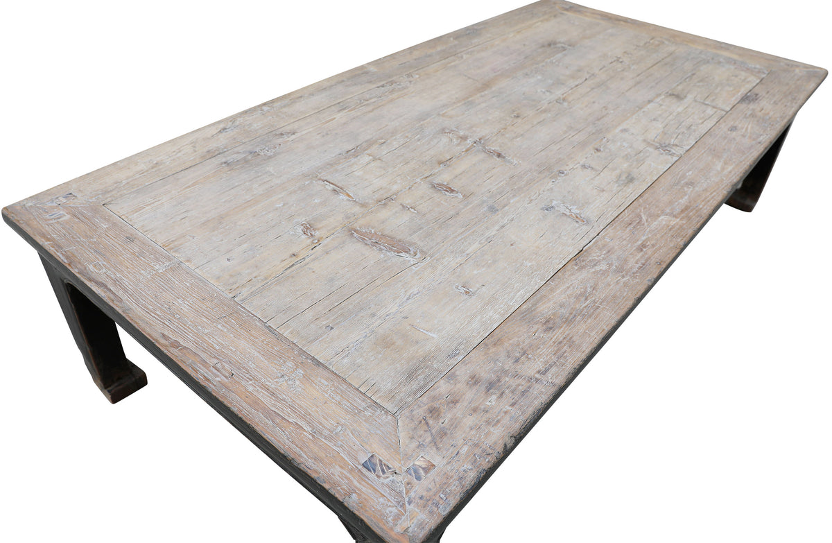 Approx. 6-7ft Wide 25-35 Inches Deep Vintage Extra Large Coffee Table Distressed Black (Size & Finish vary)