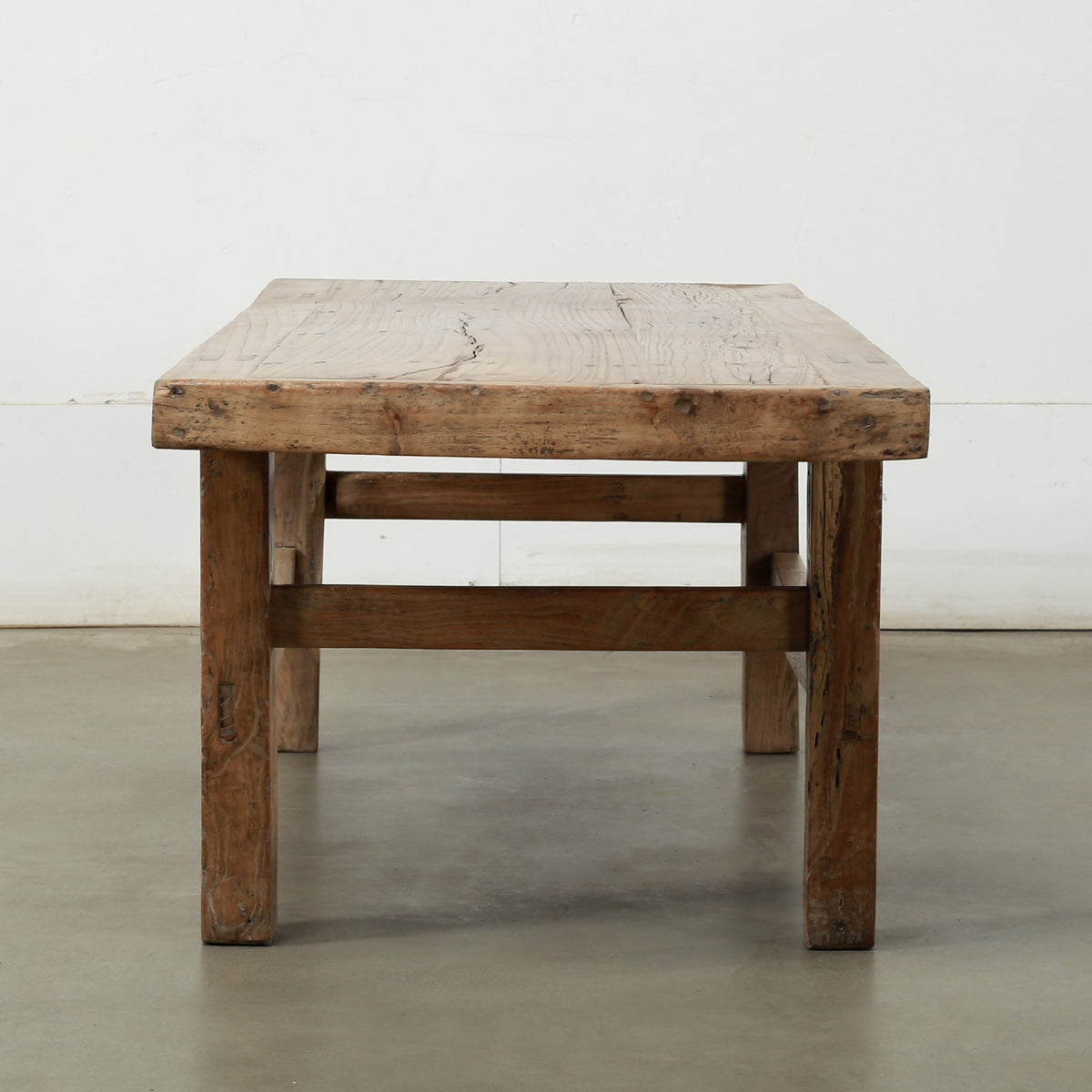 Vintage Coffee Table 50x19.3x15.4H Elmwood Weathered Natural