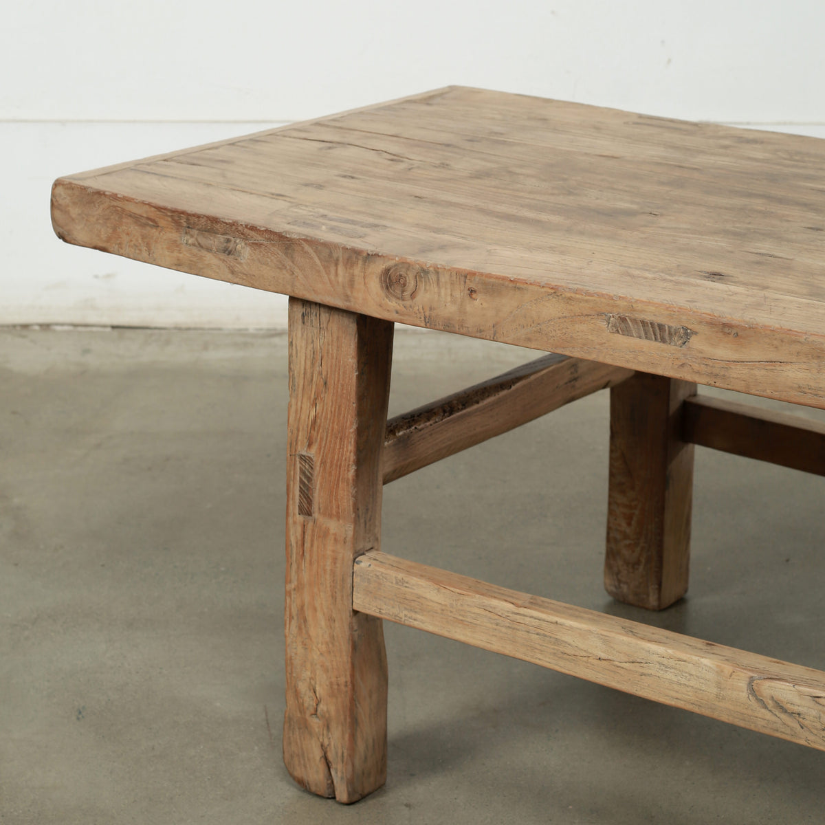 Vintage Coffee Table 50x19.3x15.4H Elmwood Weathered Natural