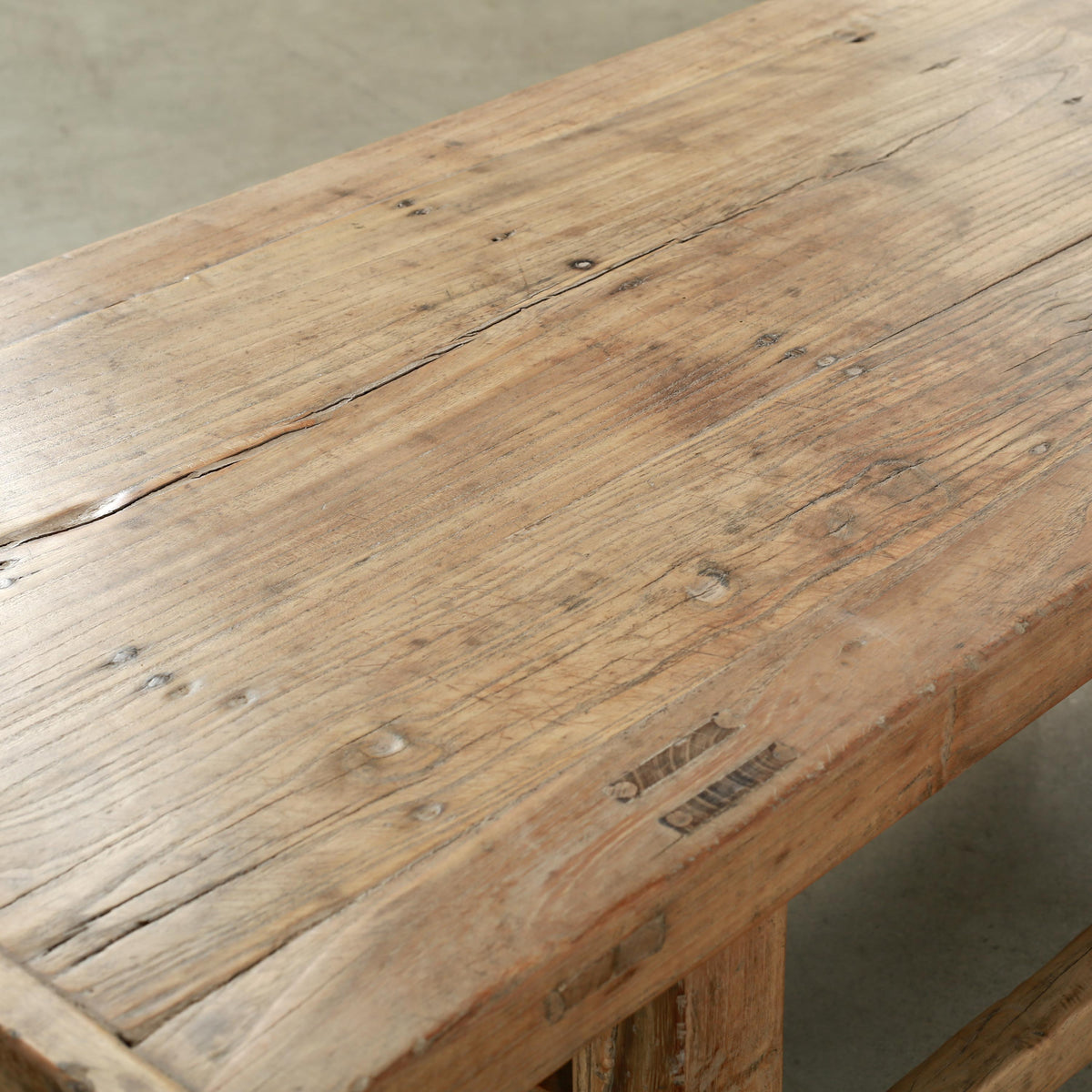 Vintage Coffee Table 50x19.3x15.4H Elmwood Weathered Natural