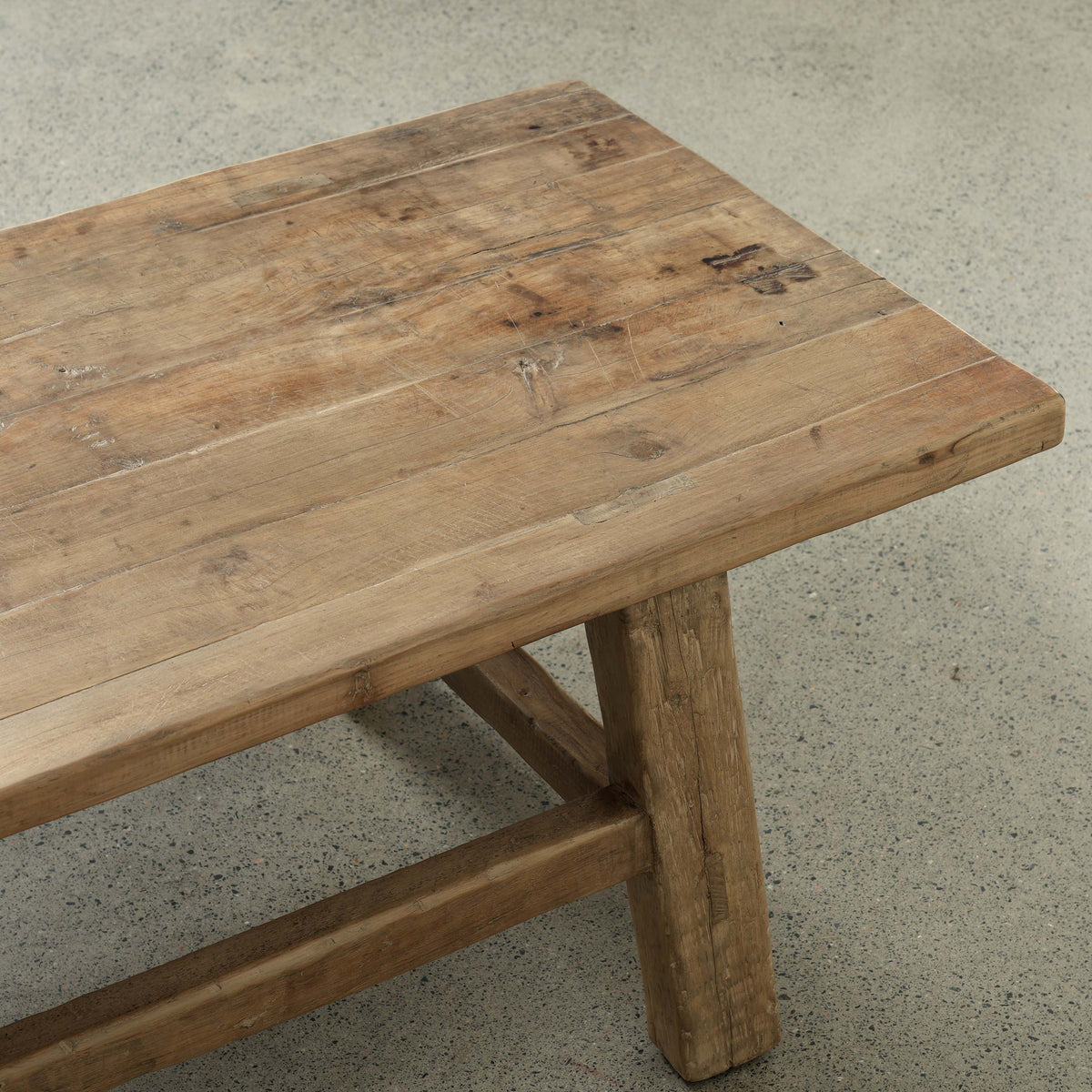 Vintage Coffee Table 63x23.6x17.7H Walnutwood Weathered Natural