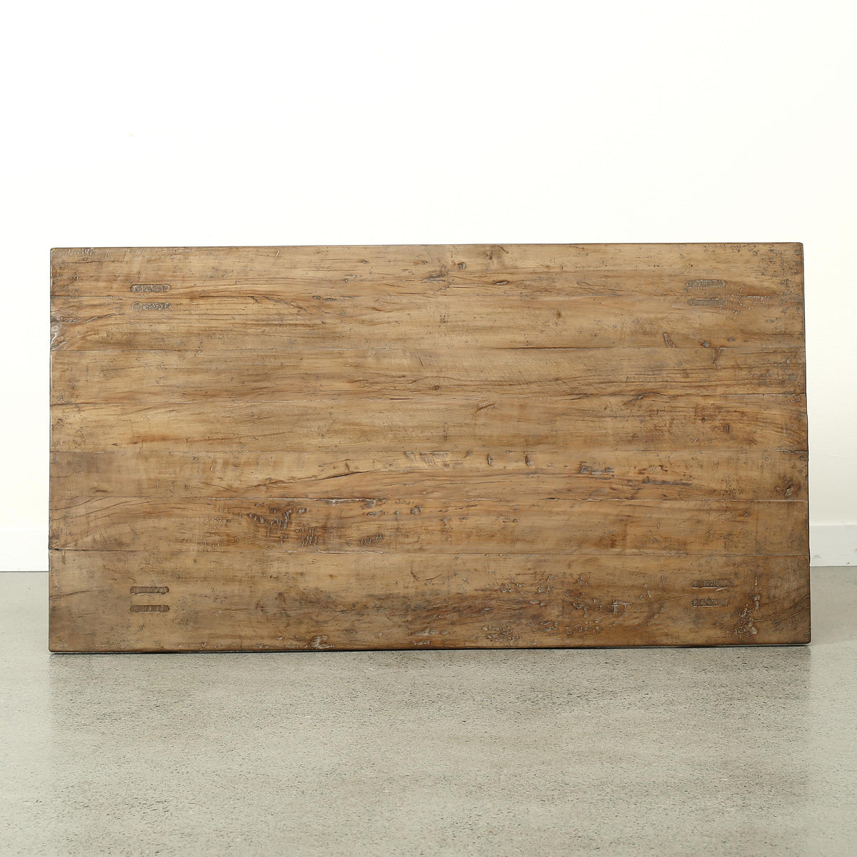 Vintage coffee table walnut wood weathered natural 55x29.5x16.5H