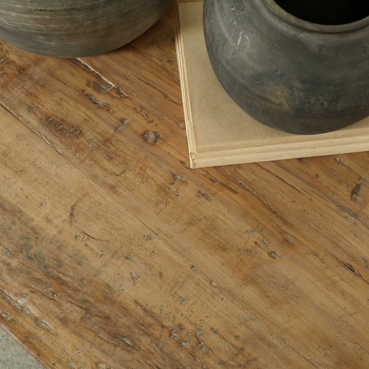 Vintage coffee table walnut wood weathered natural 55x29.5x16.5H