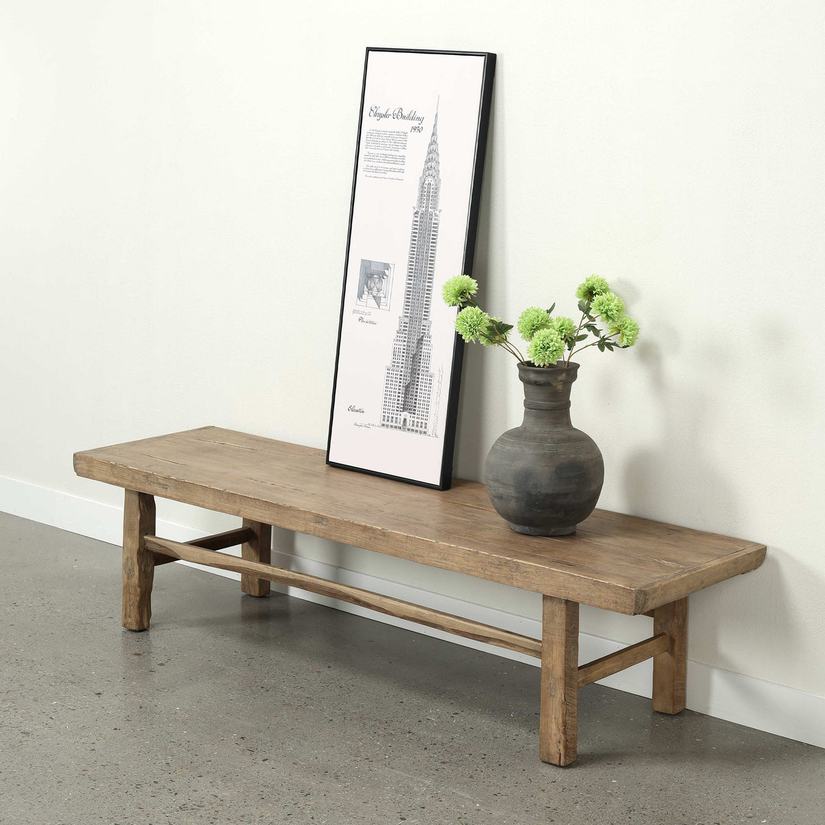 Vintage Coffee Table 74" Wide 20" Deep Weathered Natural
