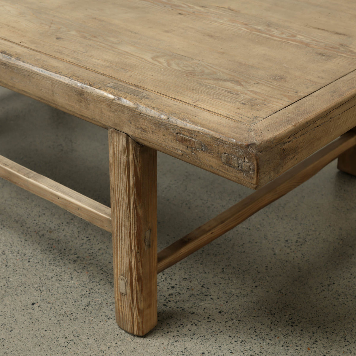 Approx. 68" Wide 35" Deep Vintage Coffee Table Weathered Natural