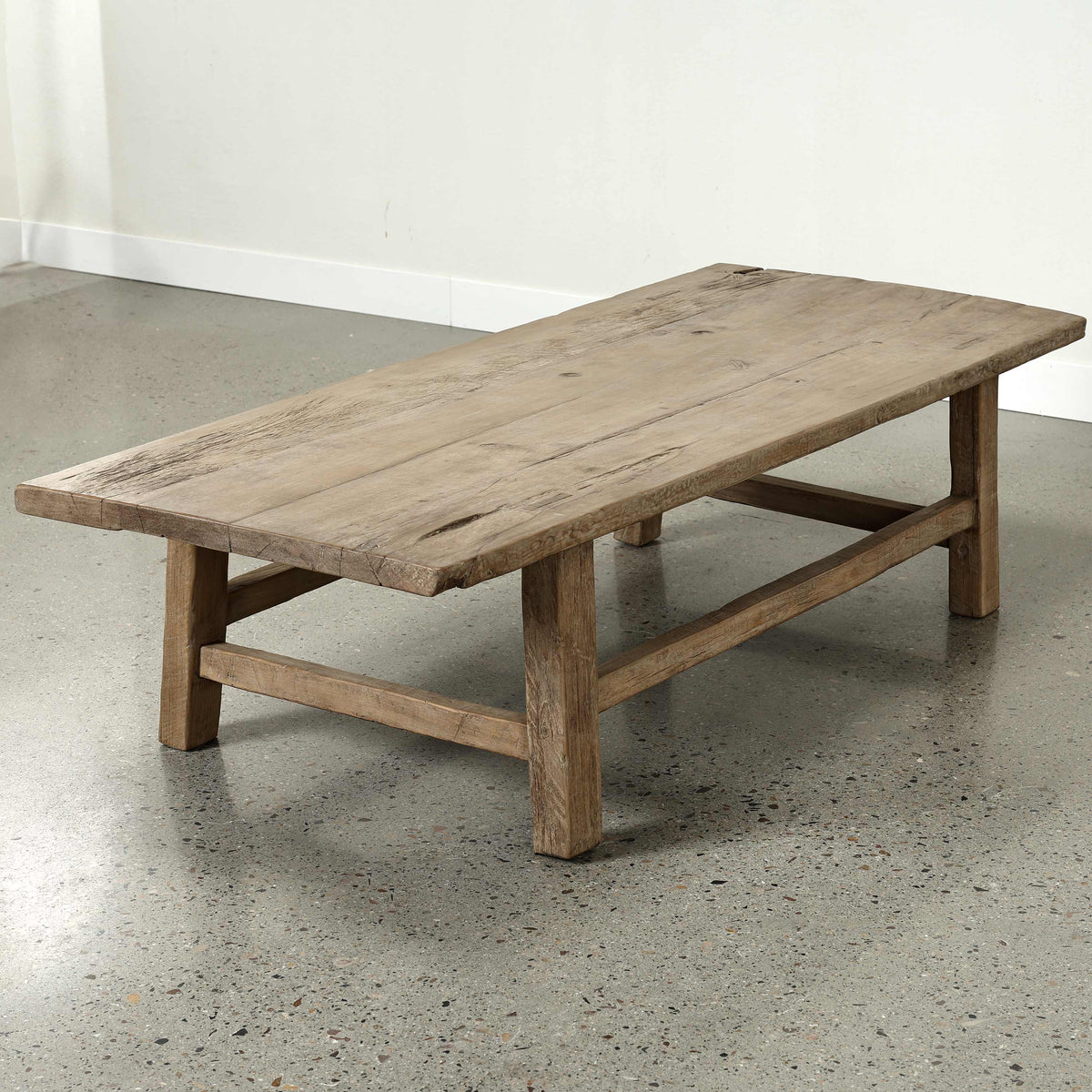 Vintage Coffee Table Approx. 67 Inches Wide 29 Inches Deep Weathered Natural (dimensions and finish may differ)