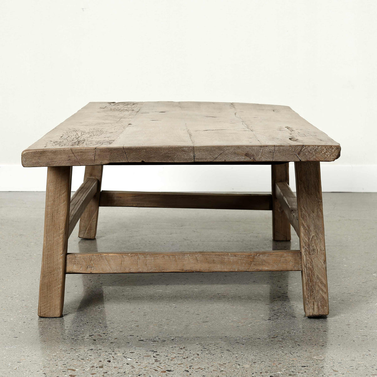 Vintage Coffee Table Approx. 67 Inches Wide 29 Inches Deep Weathered Natural (dimensions and finish may differ)