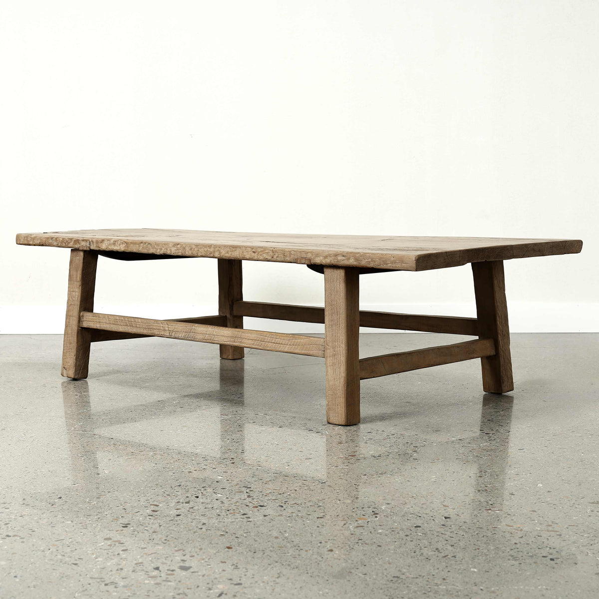 Vintage Coffee Table Approx. 67 Inches Wide 29 Inches Deep Weathered Natural (dimensions and finish may differ)