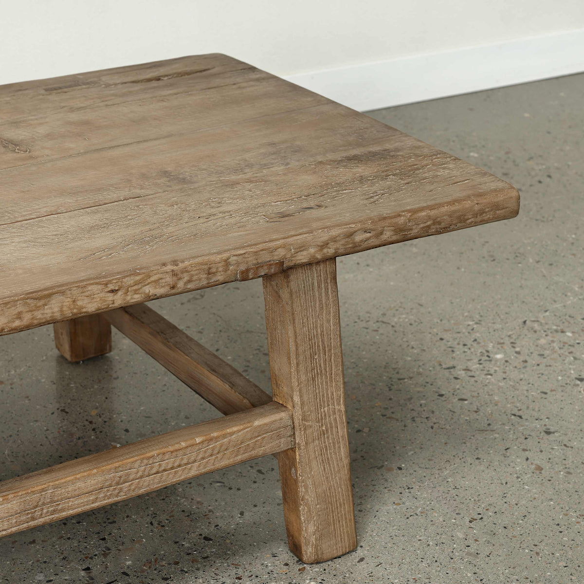 Vintage Coffee Table Approx. 67 Inches Wide 29 Inches Deep Weathered Natural (dimensions and finish may differ)