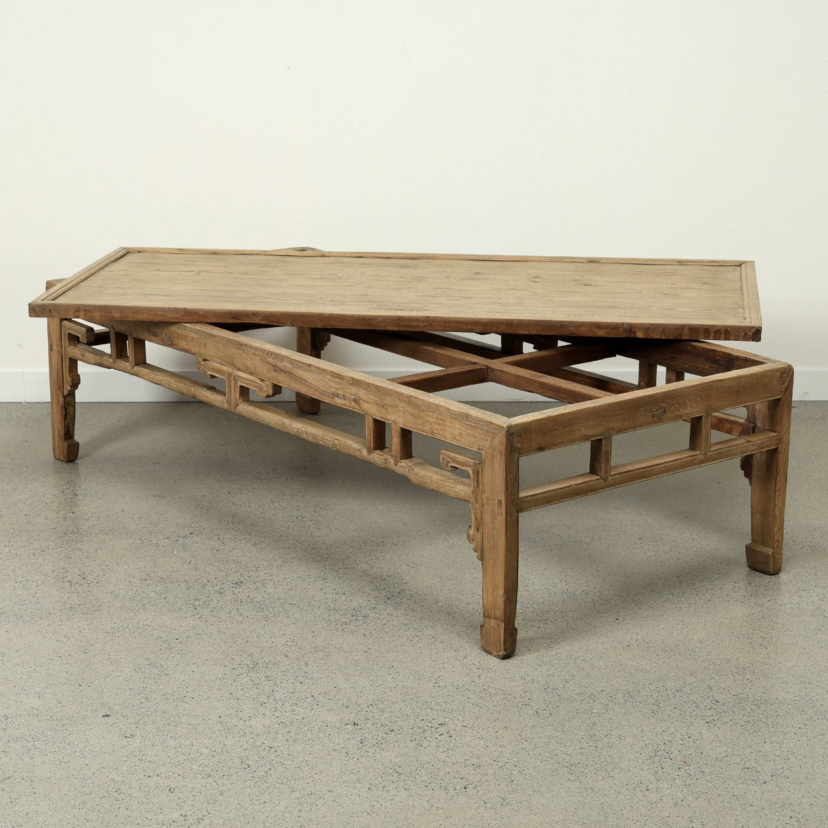 Approx. 73" Long 34" Deep Vintage Coffee Table Weathered Natural