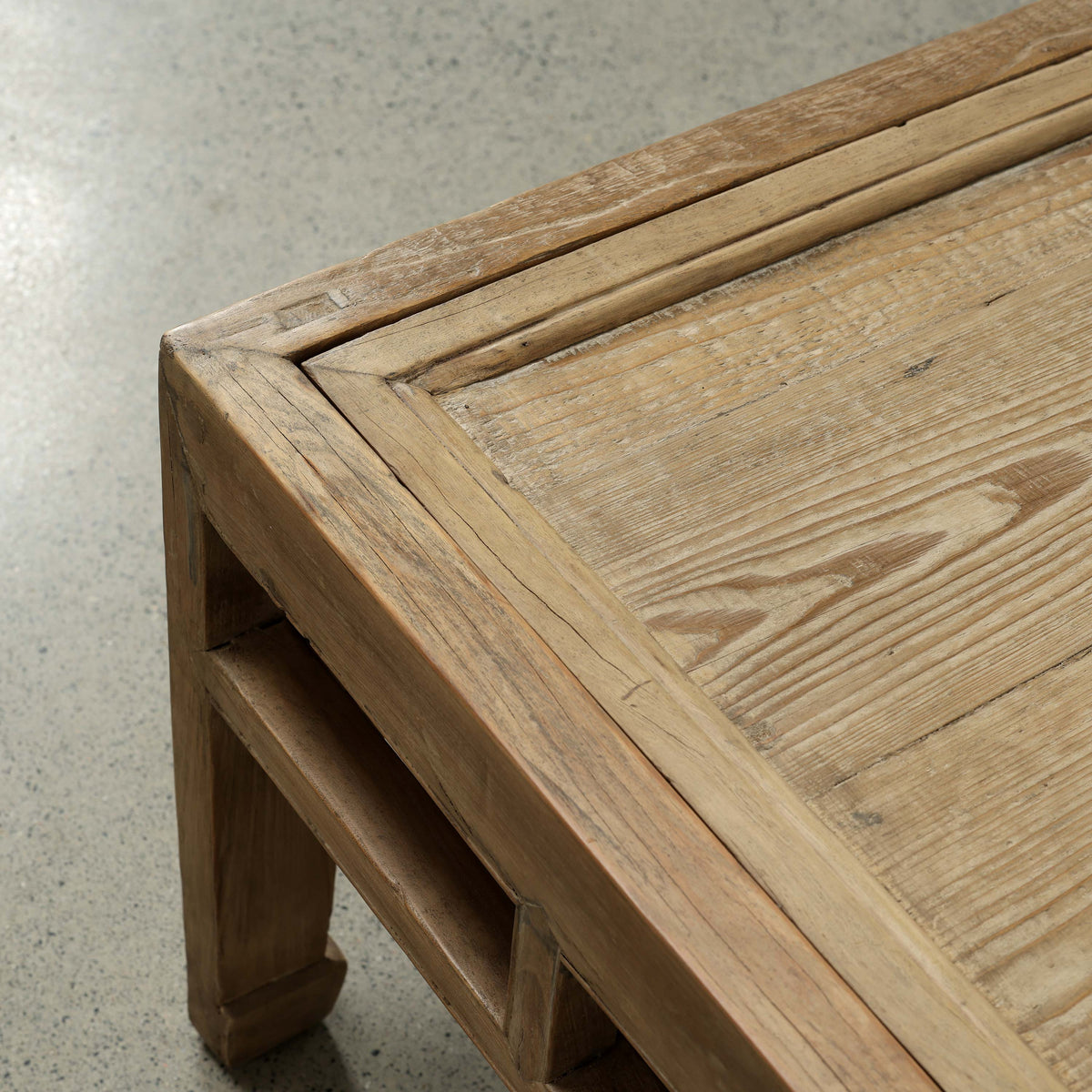 Approx. 73" Long 34" Deep Vintage Coffee Table Weathered Natural