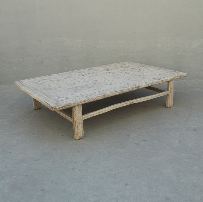 Vintage Extra Large Coffee Table Approx. 7-8ft Wide 30-50 Inches Deep Weathered Natural(Size & F image