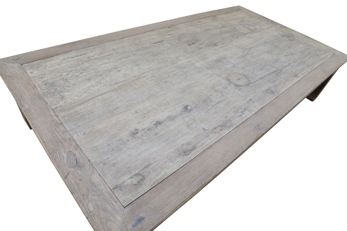 Approx. 6-7ft Wide 25-35 Inches Deep Vintage Extra Large Coffee Table Weathered Natural (Size & Finish vary)