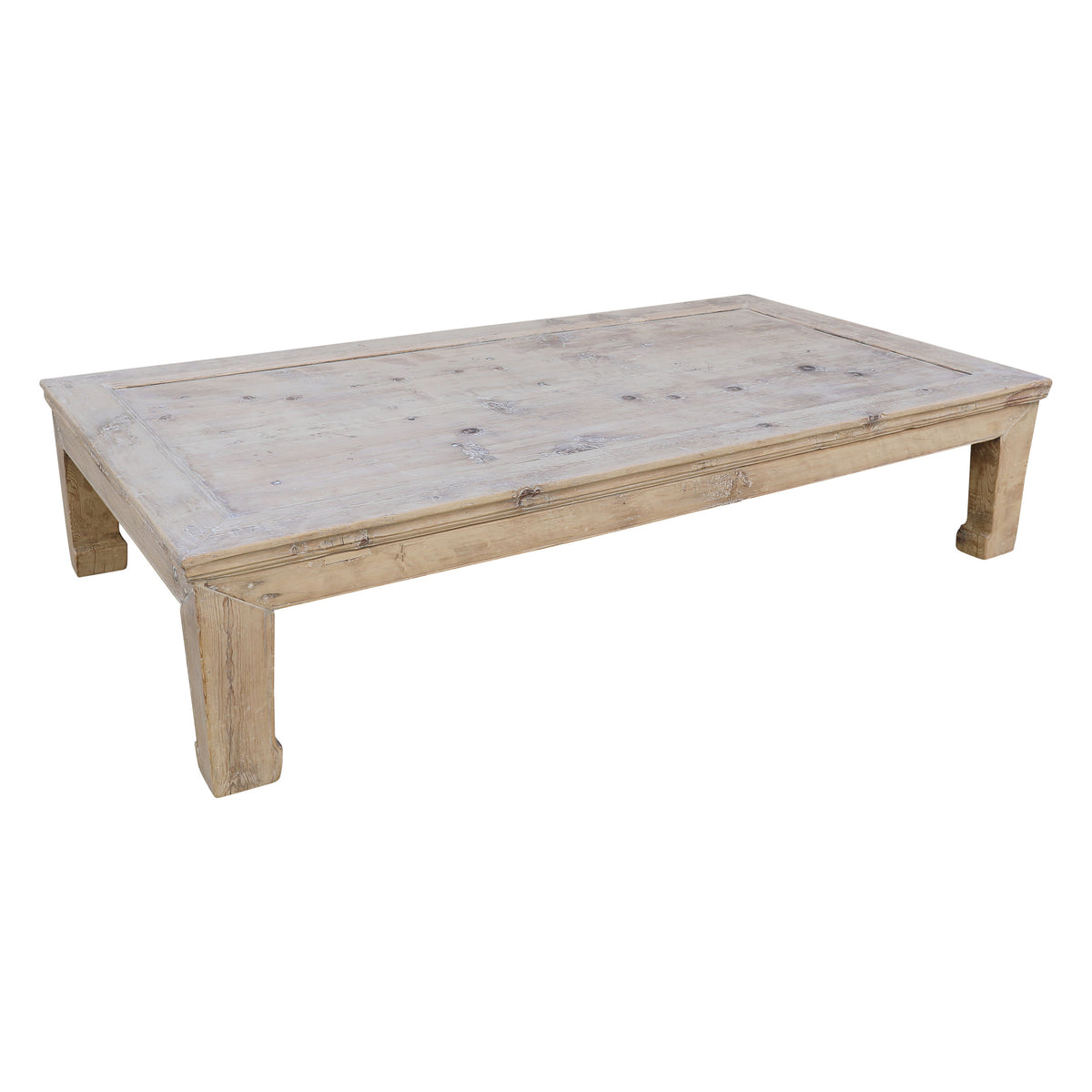 Vintage Extra Large Coffee Table Approx. 7-8ft Wide 30-50 Inches Deep Weathered Natural(Size & Finish vary)