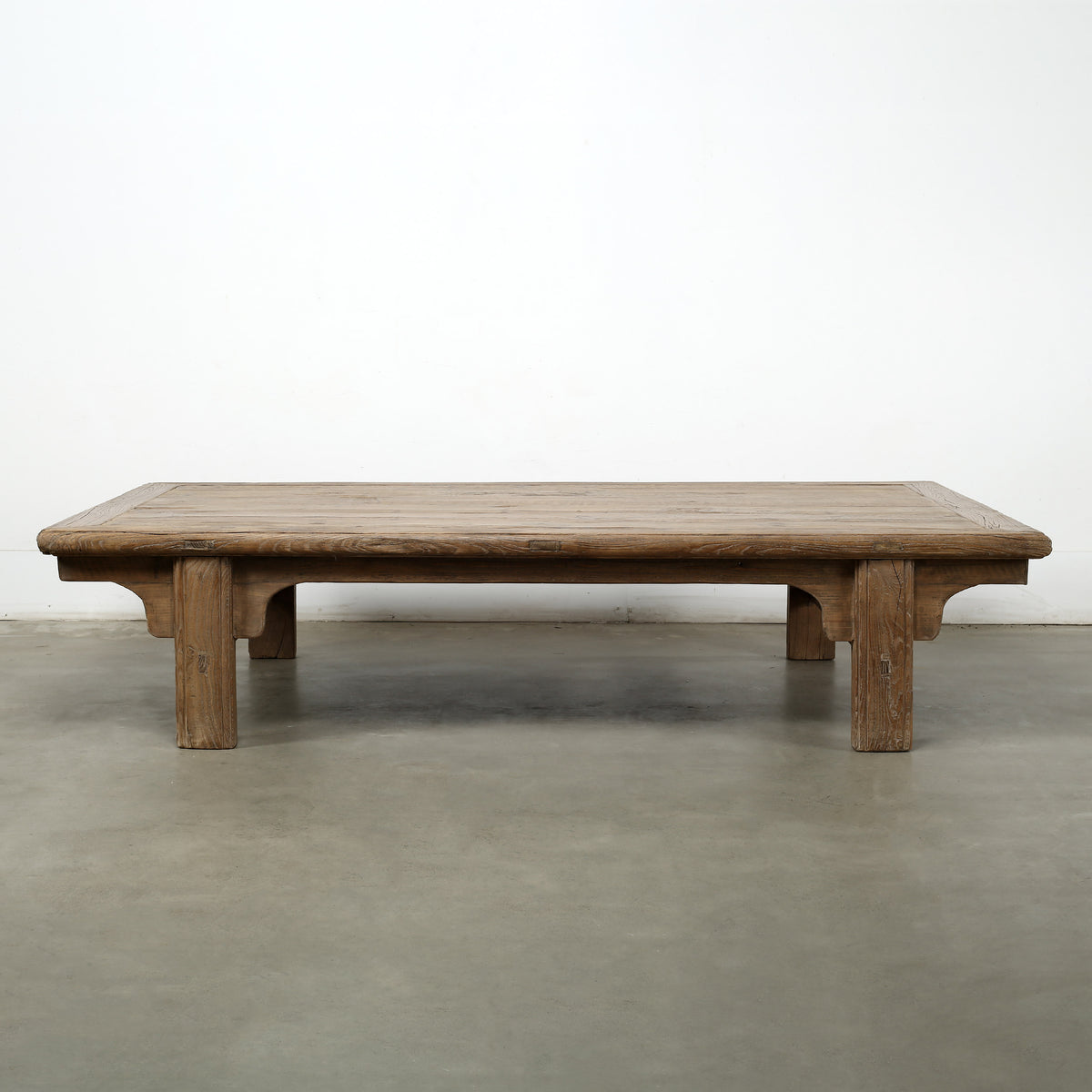 Approx. 91 Inches Wide 48.4 Inches Deep Vintage Extra Large Ming Style Coffee Table Weathered Natural