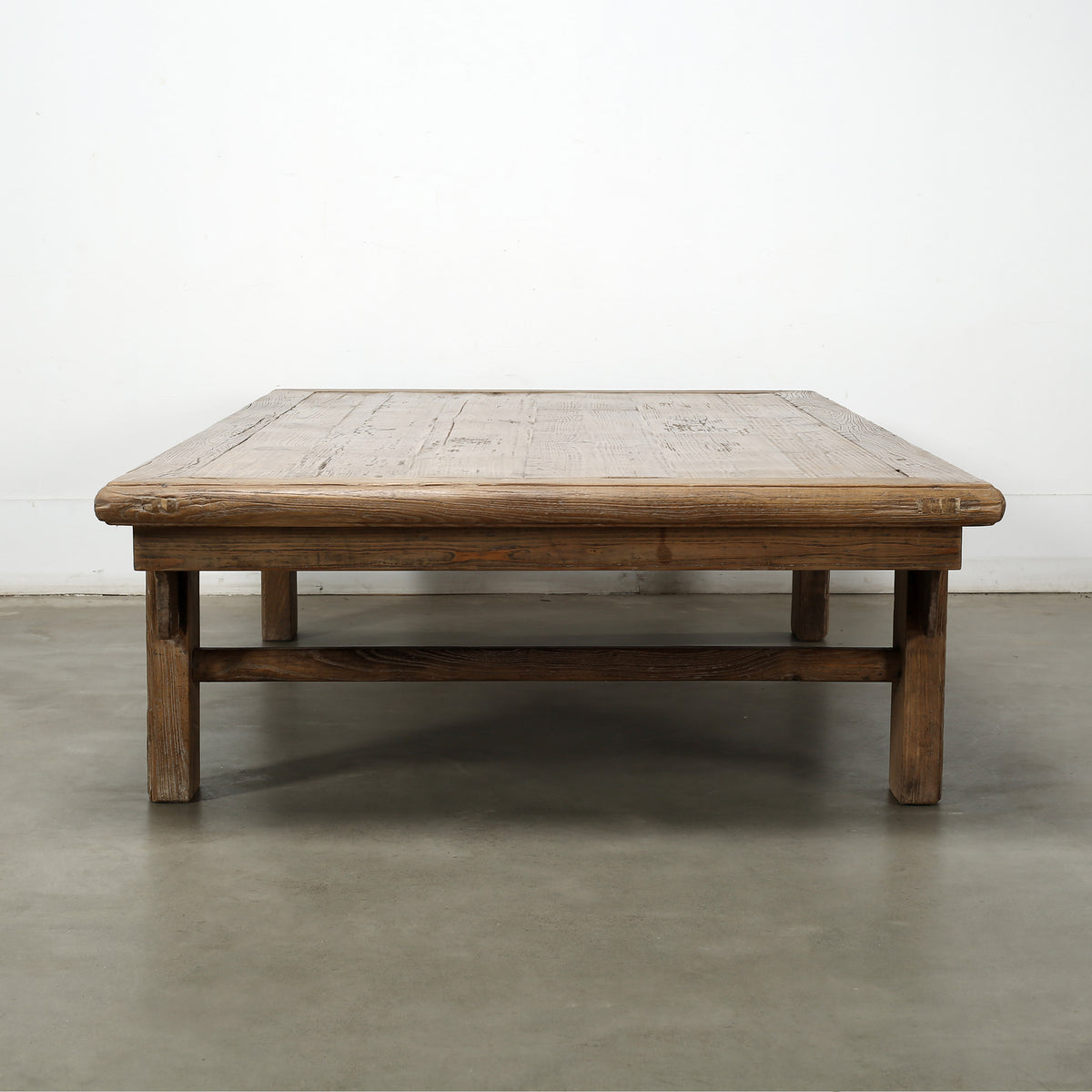 Approx. 91 Inches Wide 48.4 Inches Deep Vintage Extra Large Ming Style Coffee Table Weathered Natural