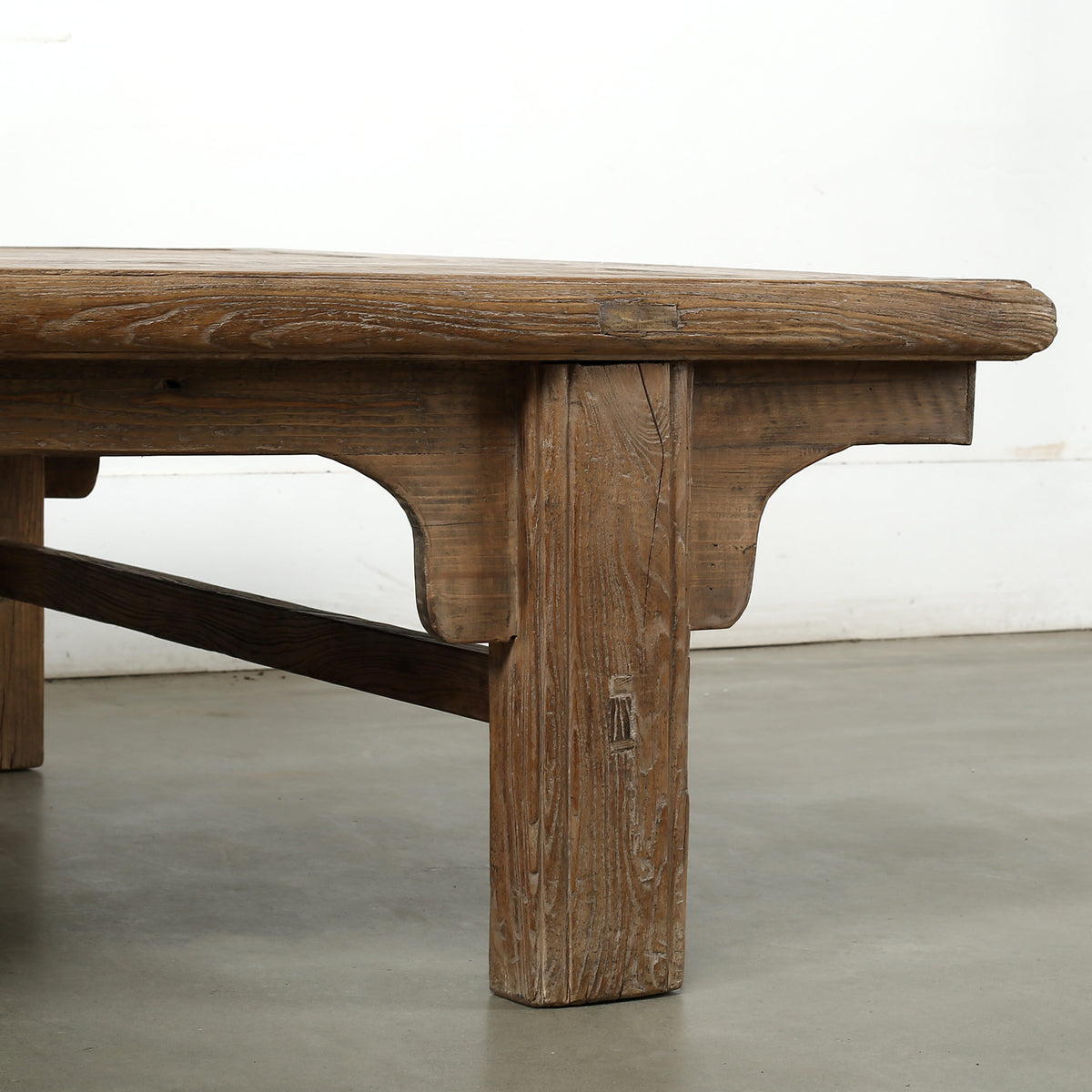Approx. 91 Inches Wide 48.4 Inches Deep Vintage Extra Large Ming Style Coffee Table Weathered Natural