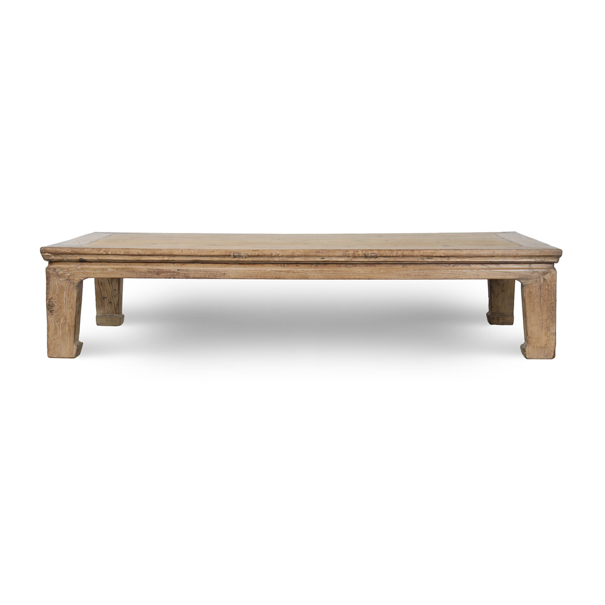 Approx. 83 Inches Wide 41.7 Inches Deep Vintage Extra Large Ming Style Coffee Table Weathered Natural