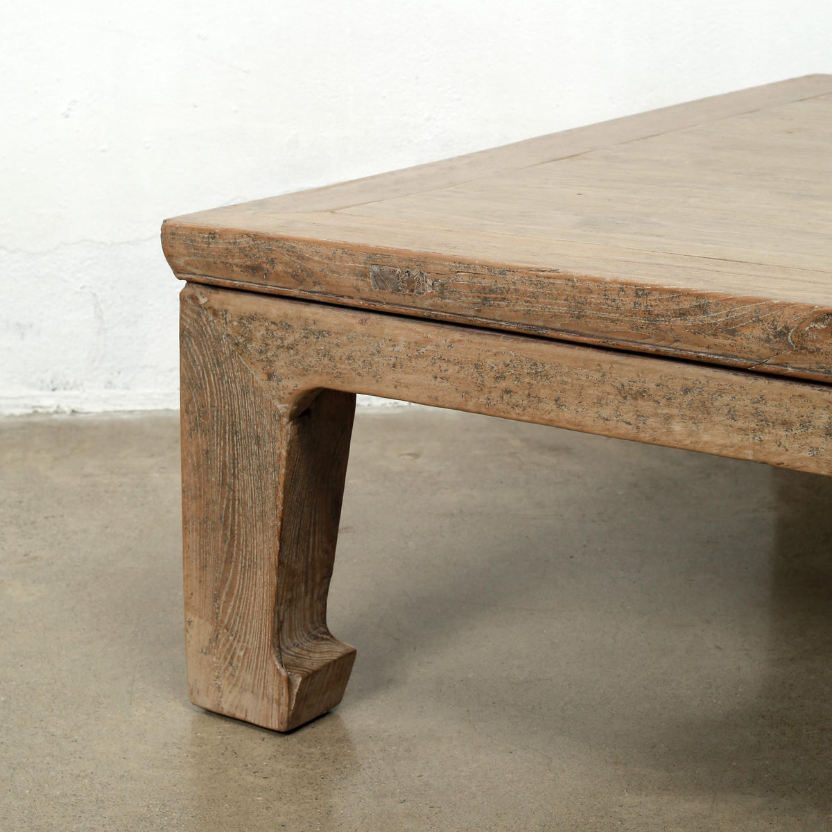 Approx. 89 Inches Wide 46 Inches Deep Vintage Extra Large Ming Style Coffee Table Weathered Natural
