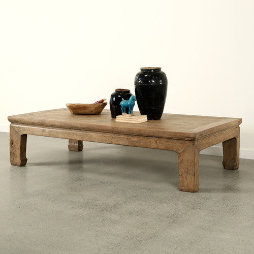 Vintage Extra Large Coffee Table 82.7W43.7D19.7H Weathered Natural image 2