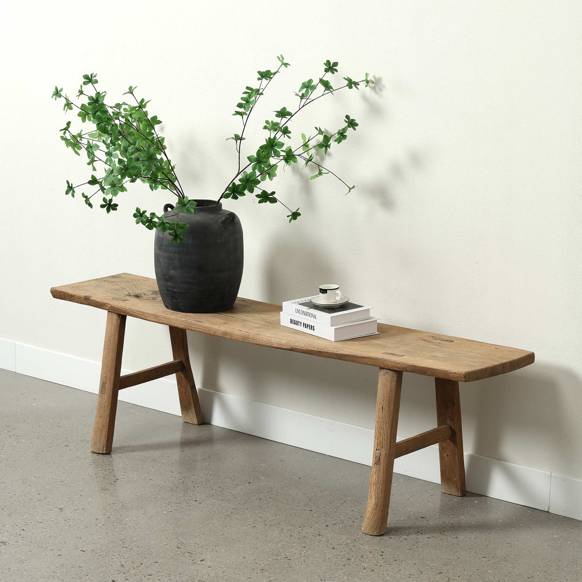 Vintage Bench Approx. 66 Inches Wide 14 Inches Deep Weathered natural