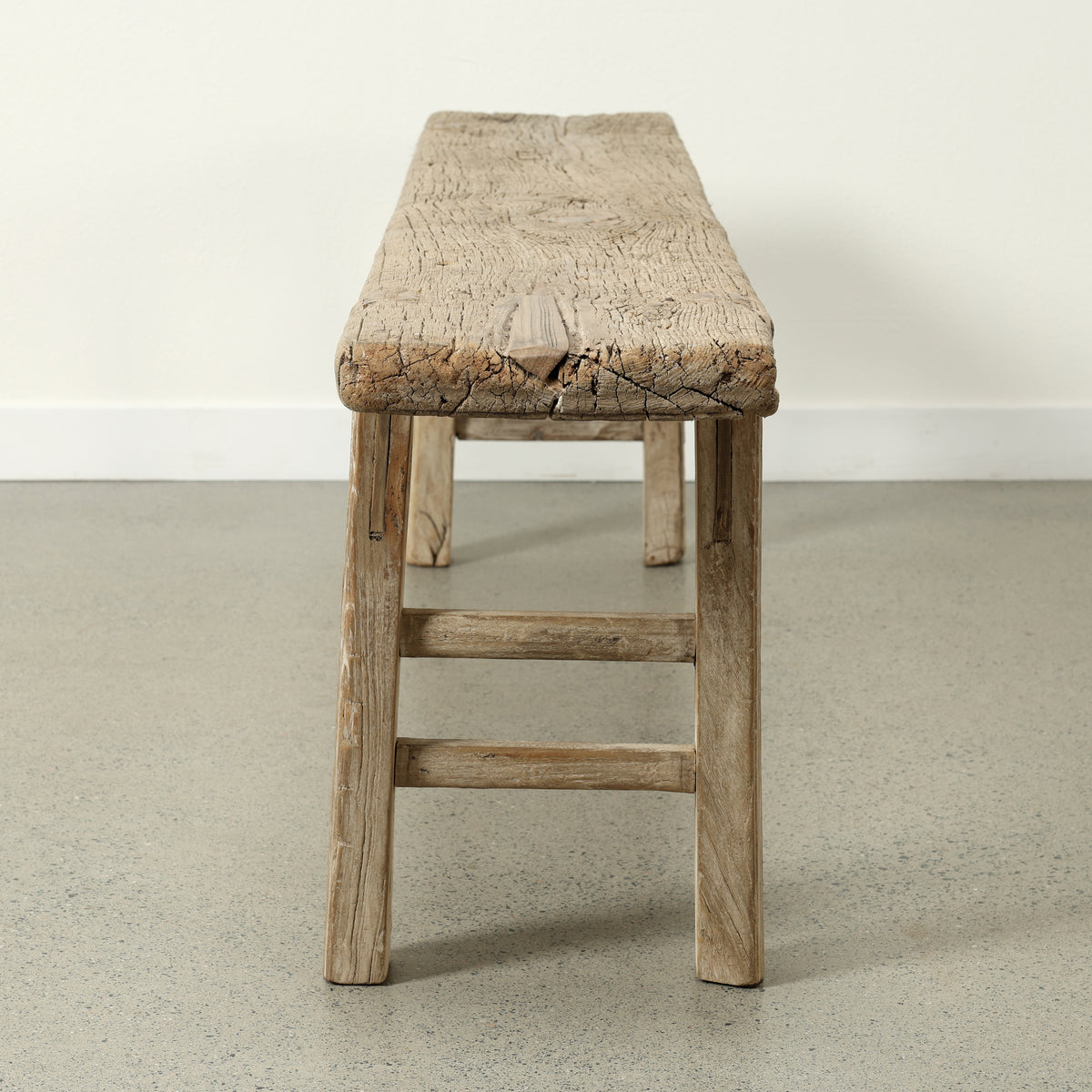 Approx. 74 Inches Long 12 Inches Deep Vintage Rustic Bench Weathered Natural