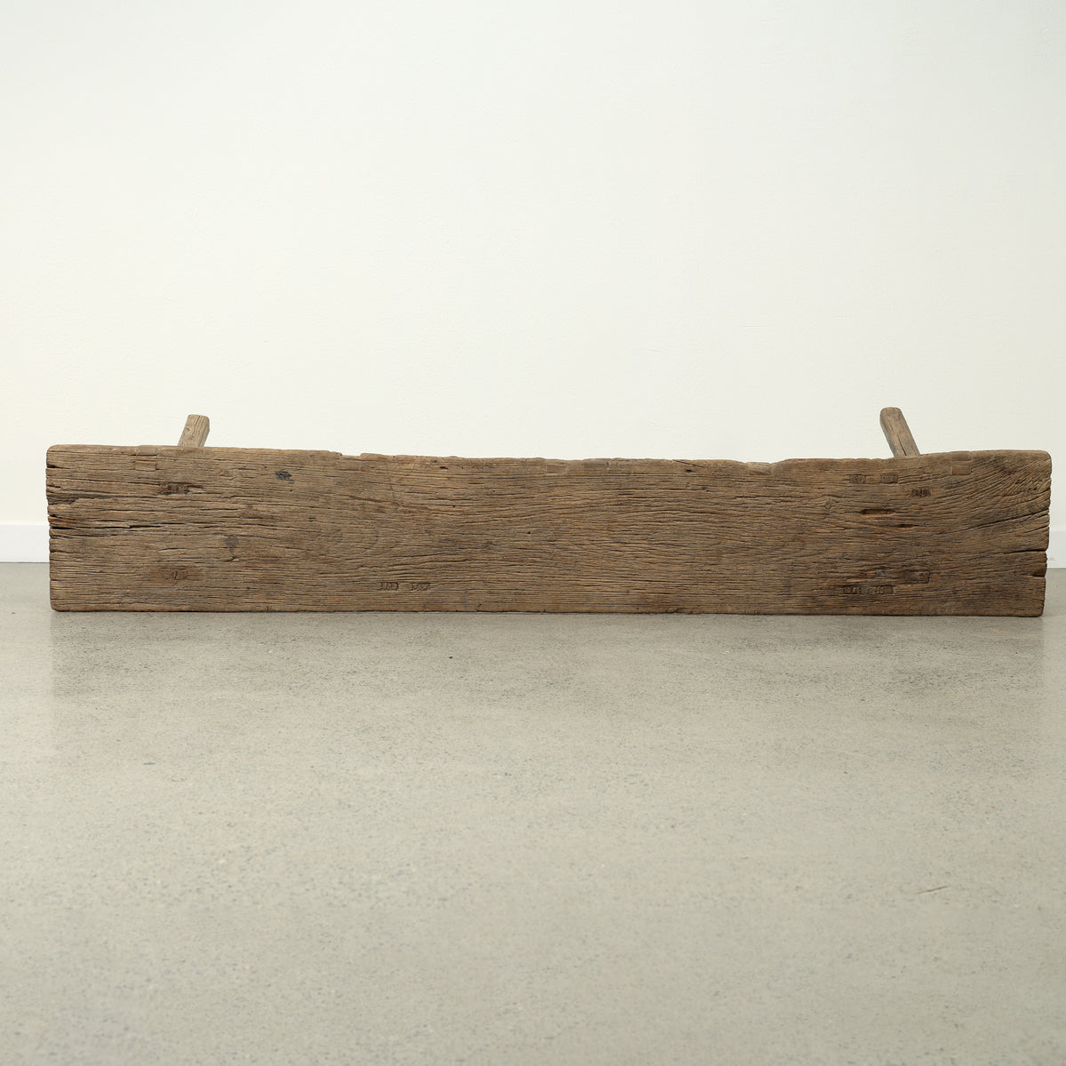 Approx. 81.5 Inches Long 13.8 Inches Deep Vintage Rustic Bench Weathered Natural