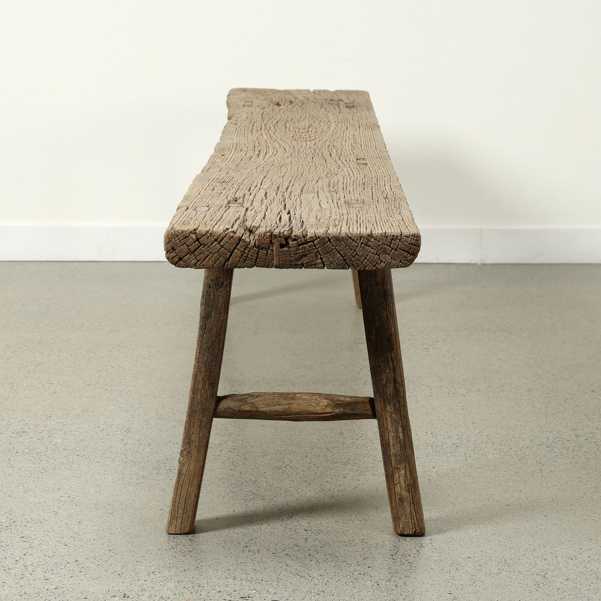 Approx. 81.5 Inches Long 13.8 Inches Deep Vintage Rustic Bench Weathered Natural