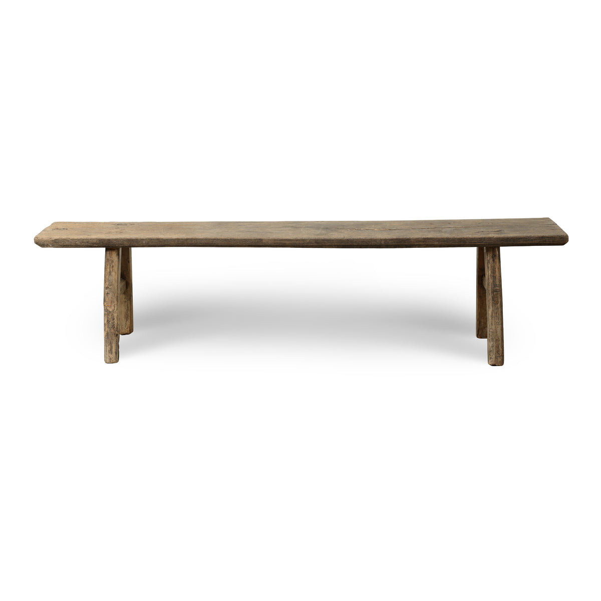 Approx. 78.3 Inches Long 13.8 Inches Deep Vintage Rustic Bench Weathered Natural