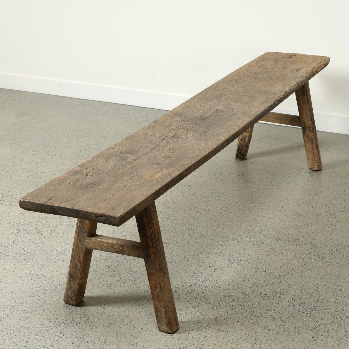 Approx. 78.3 Inches Long 13.8 Inches Deep Vintage Rustic Bench Weathered Natural
