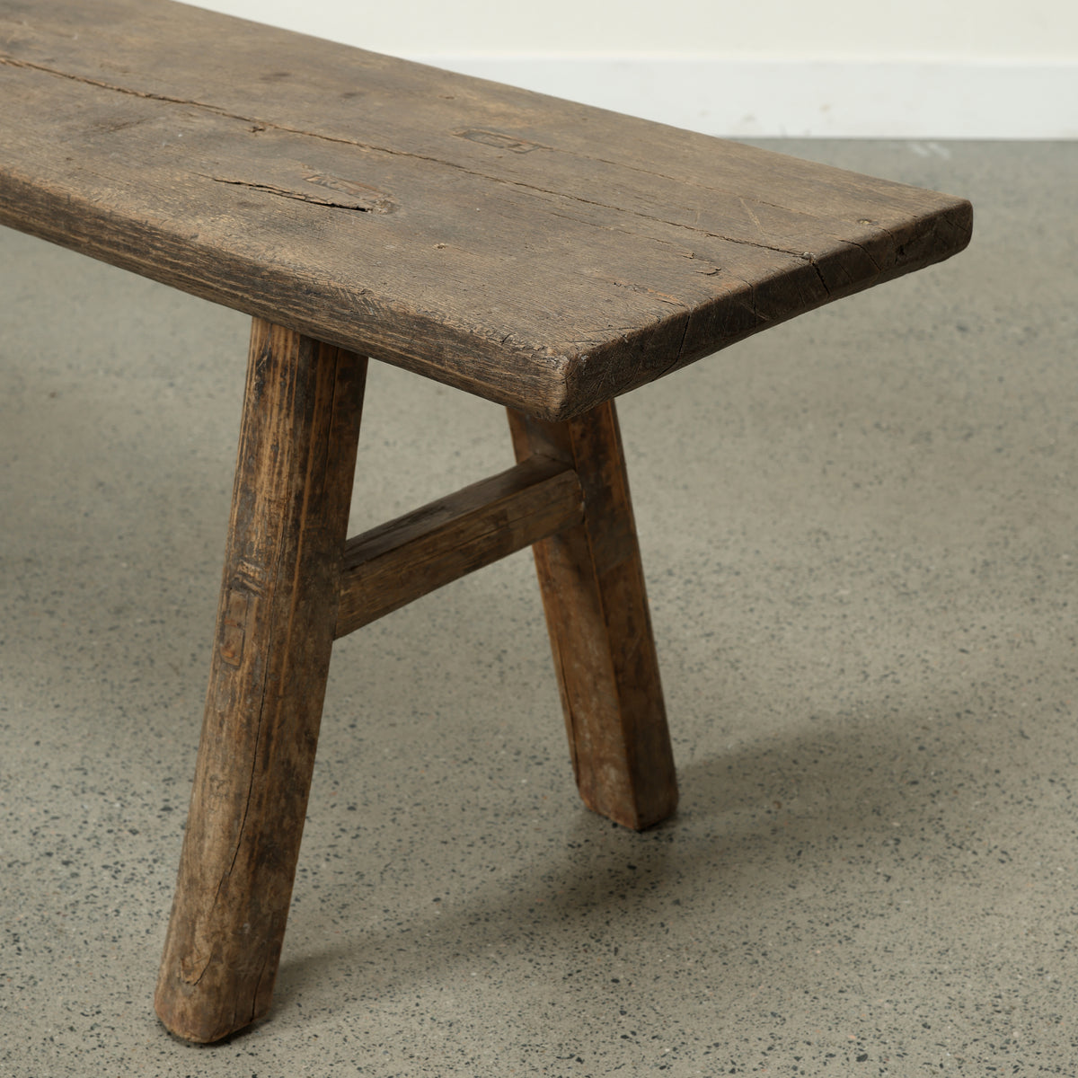 Approx. 78.3 Inches Long 13.8 Inches Deep Vintage Rustic Bench Weathered Natural