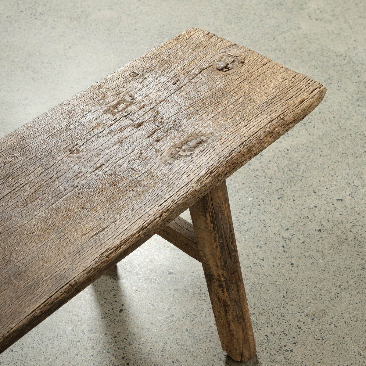 Approx. 78.3 Inches Long 13.8 Inches Deep Vintage Rustic Bench Weathered Natural