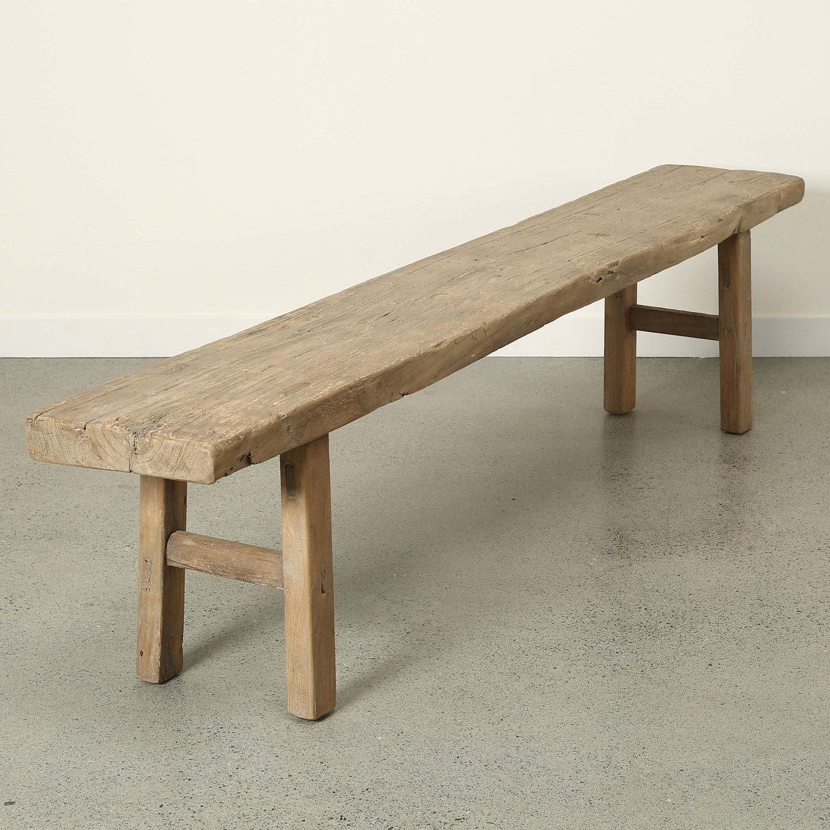 Approx. 87 Inches Long 13 Inches Deep Vintage Rustic Bench Weathered Nature