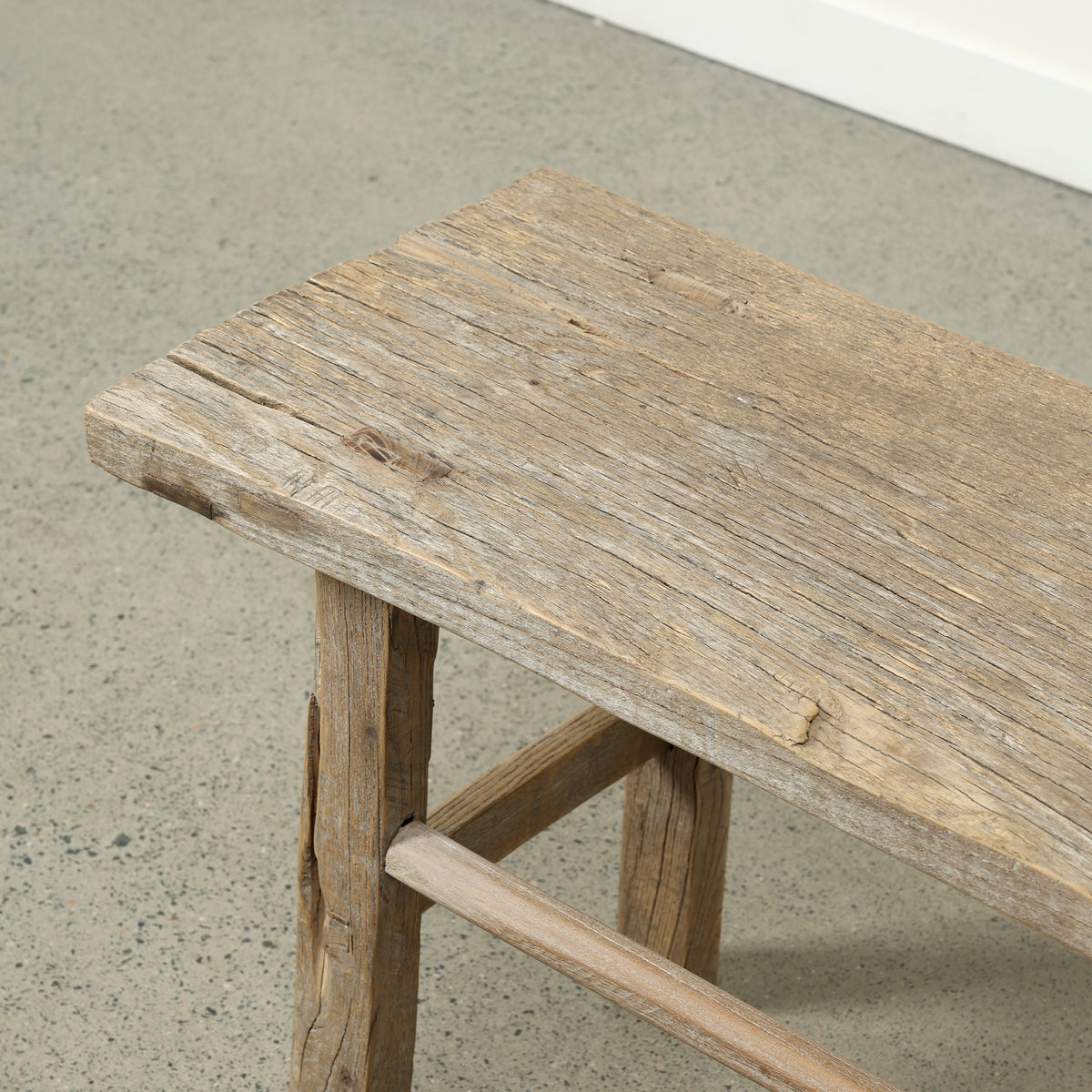 Vintage noodle bench 54.3 inches long 13.8 inches deep weathered natural