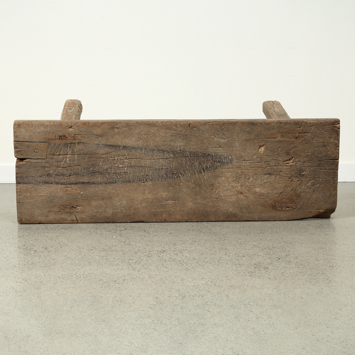 Vintage noodle bench 46.1 inches wide 14.6 inches deep weathered natural
