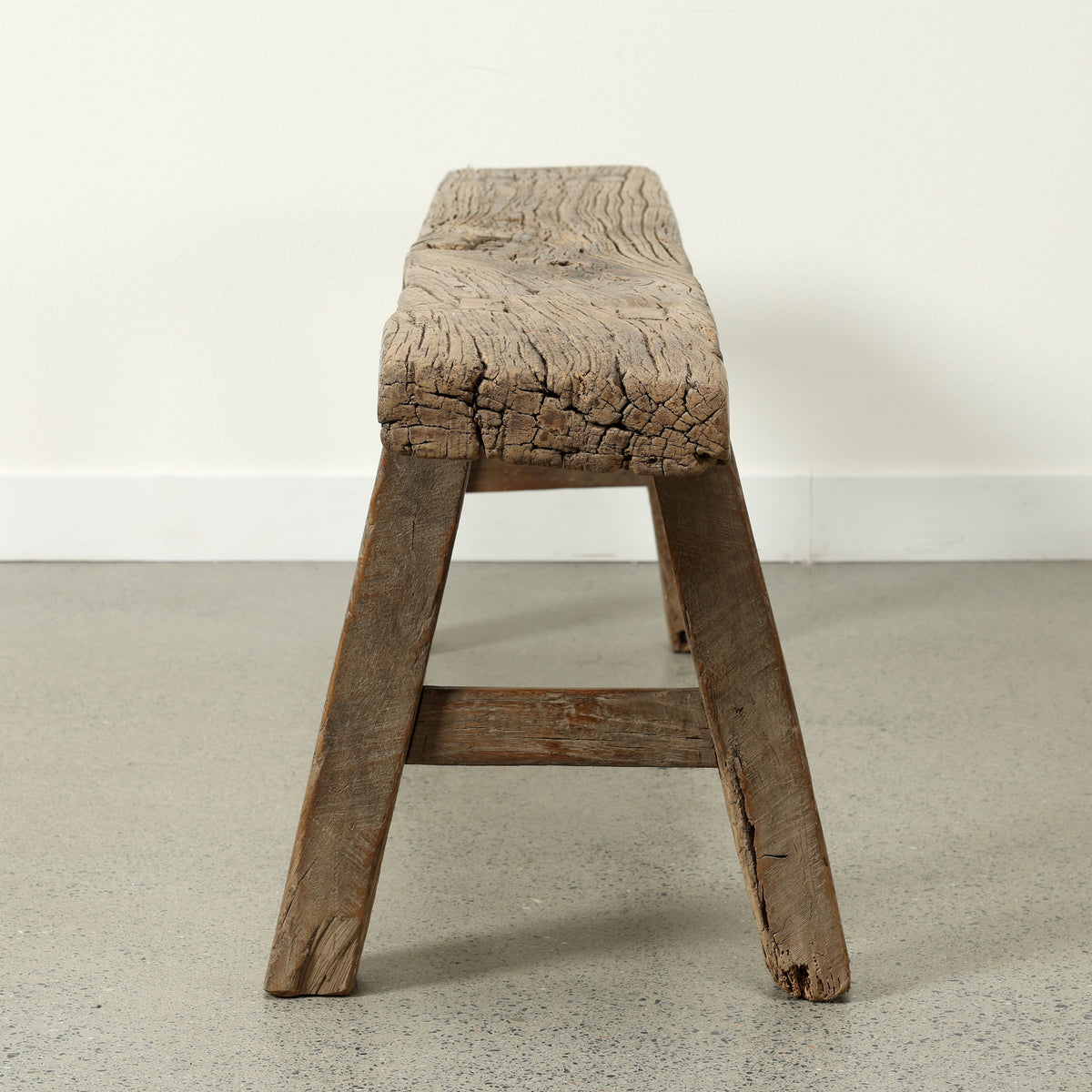 Approx. 60.6 Inches Long 8.3 Inches Deep Vintage Noodle Bench Weathered Natural