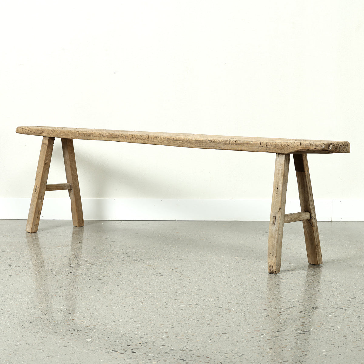 Vintage noodle bench Approx 72-84 inches long (size and finish vary)