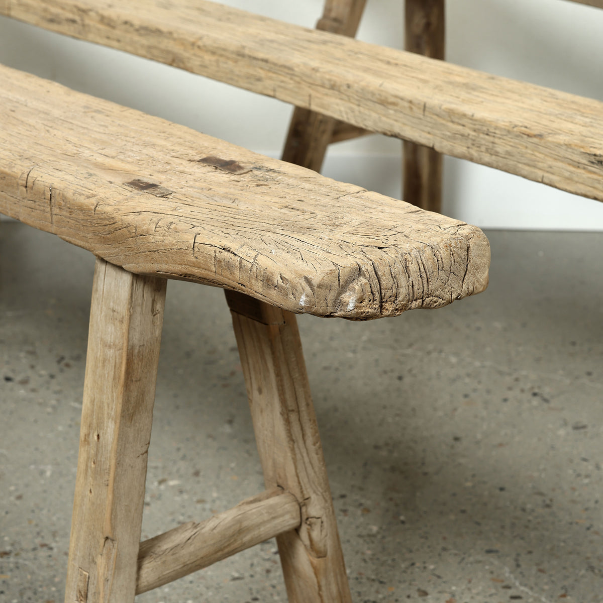 Vintage noodle bench Approx 72-84 inches long (size and finish vary)