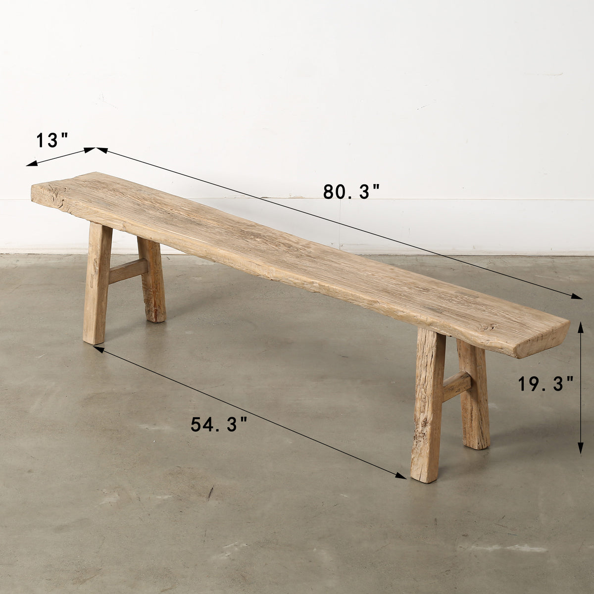 Approx.80 Inches Long 13 Inches Deep Hermosa Entryway Bench Weathered Natural