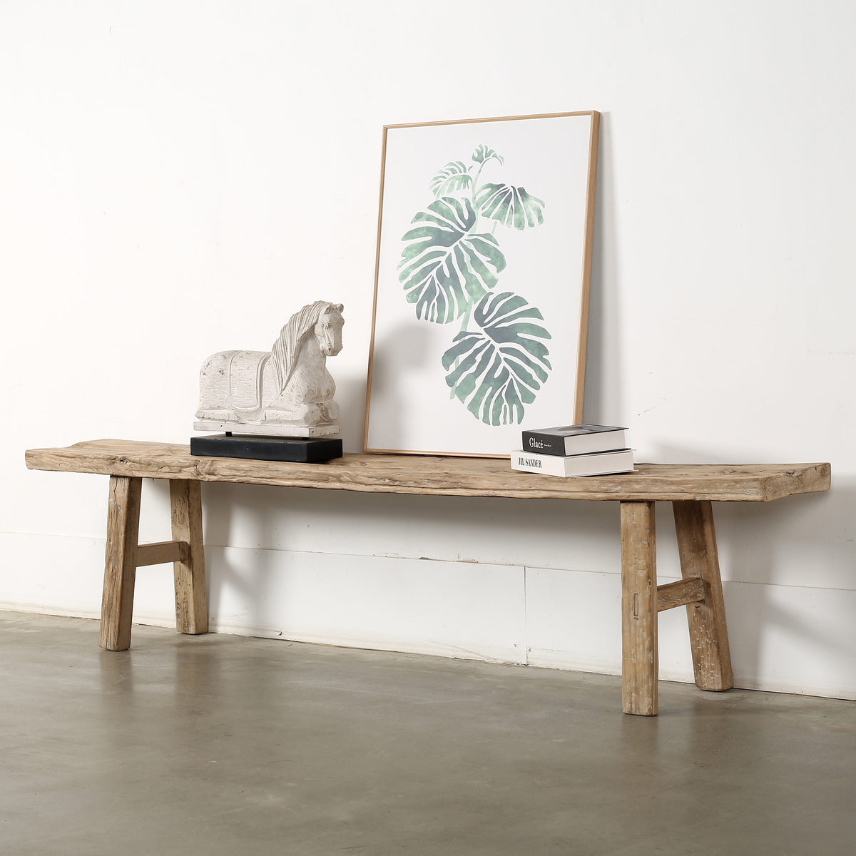 Approx.83 Inches Long 13 Inches Deep Hermosa Entryway Bench Weathered Natural