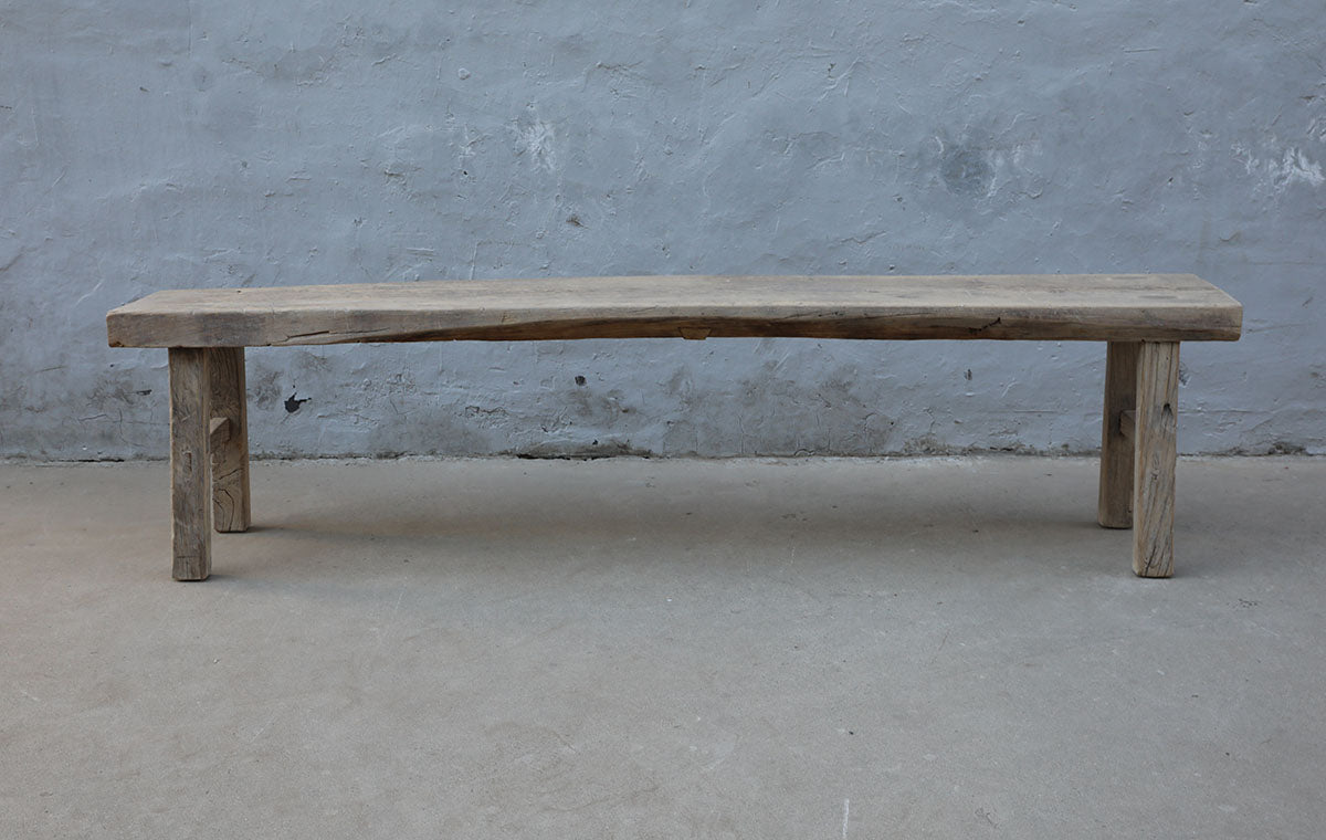 Approx.78 Inches Long 10 Inches Deep Vintage Bench Weathered Natural