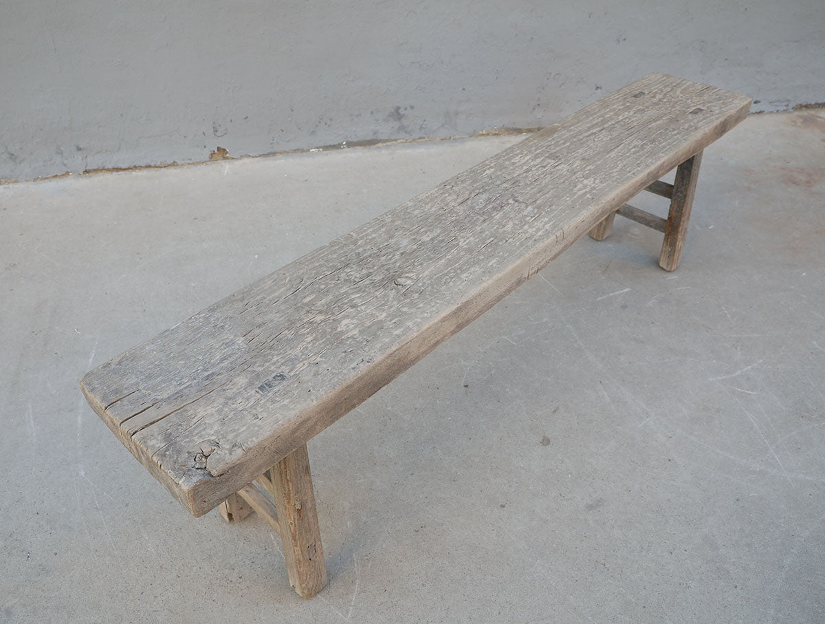 Approx.74 Inches Long 15 Inches Deep Vintage Bench Weathered Natural