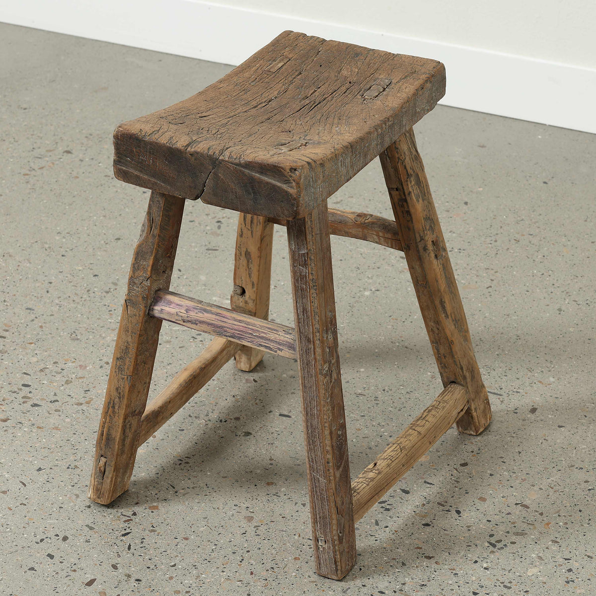 Vintage Stool Rectangular Approx.16.7 Inches Wide 9" Deep 20" High